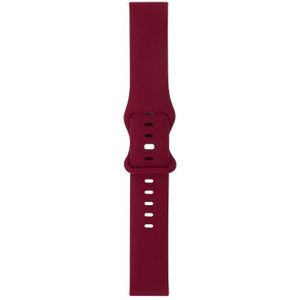 For Amazfit GTR 2 8-buckle Silicone Replacement Strap Watchband(Wine Red)
