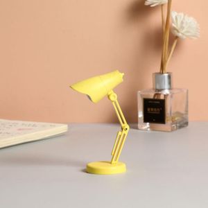 LED opvouwbare mini magnetische bureaulamp met clip (LD01 geel)