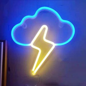 Neon LED Modellering Lamp Decoratie Nachtlampje  Stijl: Blauw + Warm Thundershower