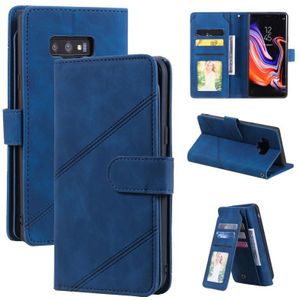 For Samsung Galaxy Note9 Skin Feel Business Horizontal Flip PU Leather Case with Holder & Multi-Card Slots & Wallet & Lanyard & Photo Frame(Blue)