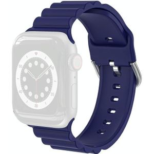 Business B Style Silicone Watch Strap For Apple Watch Series 6 & SE & 5 & 4 44mm / 3 & 2 & 1 42mm(Royal Blue)