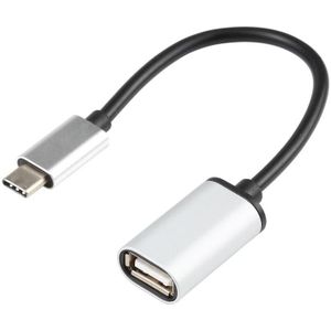 BYL-1802 USB-C 3.1 / Type-C Male to USB 2.0 Female OTG Adapter Cable(Silver)