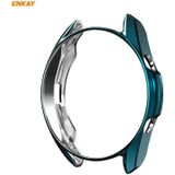 For Samsung Galaxy Watch 3 45mm 2 in 1 ENKAY Hat-Prince Electroplate Soft TPU Case + 0.2mm 9H 2.15D Curved Edge Tempered Glass Film(Cyan)