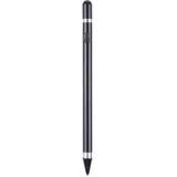 Short Universal Rechargeable Capacitive Touch Screen Stylus Pen with 2.3mm Superfine Metal Nib  For iPhone  iPad  Samsung  and Other Capacitive Touch Screen Smartphones or Tablet PC(Black)