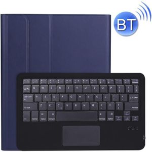 A11B-A Ultra-thin ABS Detachable Bluetooth Keyboard Protective Case with Touchpad & Pen Slot & Holder for iPad Pro 11 inch 2021 (Dark Blue)
