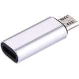 8 Pin Female to Micro USB Male Metal Shell Adapter  For Samsung / Huawei / Xiaomi / Meizu / LG / HTC and Other Smartphones(Silver)