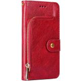 Zipper Bag PU + TPU Horizontal Flip Leather Case with Holder & Card Slot & Wallet & Lanyard For iPhone 12 Pro Max(Red)