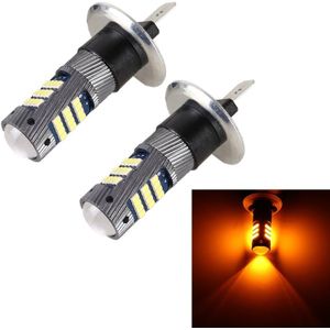 1 paar H1 DC12V / 5W auto LED Mistlamp met 42LEDS SMD-2016 lamp kralen (geel licht)