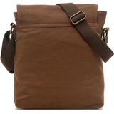 AUGUR 9088 Retro Vertical Style Canvas Shoulder Messenger Crossby Bag(Army Green)