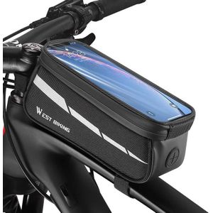 WEST BIKING 7 inch mountainbike mobiele telefoon met touchscreen aan de voorkant