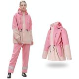 Rainfreem Outdoor Reflecterende Mode Split Regenjas Regenbroek Set  Grootte: S (Pink)