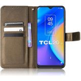 Voor TCL 20 SE diamant textuur lederen telefoonhoes