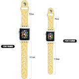 Ananas Embossing Silicone Watchband voor Apple Watch Series 7 41mm / 6 & SE & 5 & 4 40mm / 3 & 2 & 1 38mm