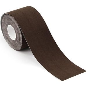 2 PCS Chest Stickers Sports Tape Muscle Stickers Elastic Fabric Nipple Stickers  Specification: 7.5cm x 5m(Coffee Color)