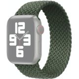 Metal Head Braided Nylon Solid Color Replacement Strap Watchband For Apple Watch Series 6 & SE & 5 & 4 40mm / 3 & 2 & 1 38mm  Size:L 155mm(Dark Olive Green)