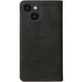 Voor iPhone 14 Simple Suction Closure Horizontal Flip Leather Case (Zwart)