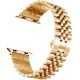 Vrouwen Vijf Kralen Roestvrijstalen Vervanging Horlogeband Breedte: 20mm voor Apple Watch Series 6 & SE & 5 & 4 40mm / 3 & 2 & 1 38mm (ROSE GOUD)