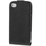 Vertical Flip Leather Case for iPhone 4 & 4S(Black)