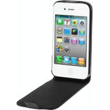 Vertical Flip Leather Case for iPhone 4 & 4S(Black)