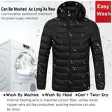 Winter Smart elektrische verwarming Hooded Jacket  maat: M (zwart)
