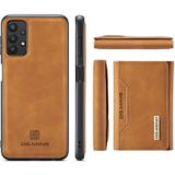 For Samsung Galaxy A32 5G DG.MING M2 Series 3-Fold Multi Card Bag + Magnetic Back Cover Shockproof Case with Wallet & Holder Function(Brown)