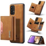 For Samsung Galaxy A32 5G DG.MING M2 Series 3-Fold Multi Card Bag + Magnetic Back Cover Shockproof Case with Wallet & Holder Function(Brown)