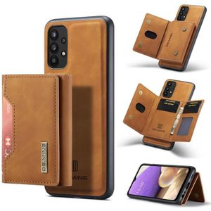 For Samsung Galaxy A32 5G DG.MING M2 Series 3-Fold Multi Card Bag + Magnetic Back Cover Shockproof Case with Wallet & Holder Function(Brown)