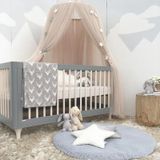 Baby Bed Curtain Hung Dome Mosquito Net Girls Crown Hanging Net Princess Tents(Khaki)