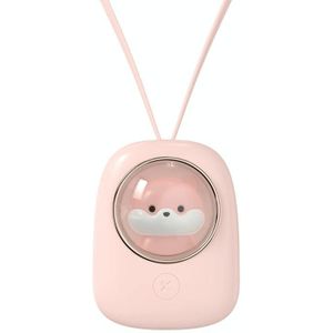 M18 USB Opladen Stille Draagbare Opknoping Nek Ruimte Capsule Elektrische Ventilator(Roze)