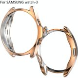 For Samsung Galaxy Watch 3 41mm Electroplating Hollow Half-pack TPU Protective Case(Rose Gold)