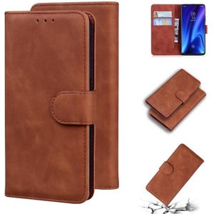 Voor Xiaomi Redmi K20 / K20 PRO & MI 9T / MI 9T Pro Skin Feel Pure Color Flip Leather Phone Case (Brown)