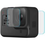 PULUZ for GoPro HERO8 Black Lens + LCD Display 9H 2.5D Tempered Glass Film