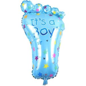 2 Stks Baby Verjaardag Decoratie Achtergrond Layout Voeten Helium Lift Off Aluminium Folie Ballon  Grootte: 46 × 79cm