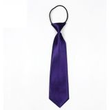 10 PCS Solid Color Casual Rubber Band Lazy Tie for Children(Dark Purple)