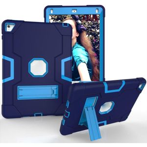 Contrast Kleur Robot Silicone + PC Tablet Case Voor iPad 6 / iPad Pro 9.7 2016 (Marineblauw + Blauw)