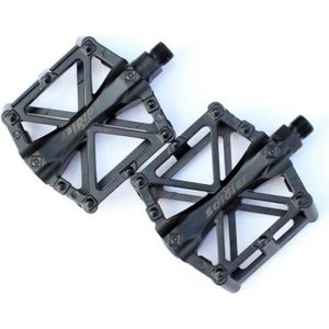 Soldier Mountain Bike Aluminum Foot Pedal Highway Bike Special Pedal Foot(Black)
