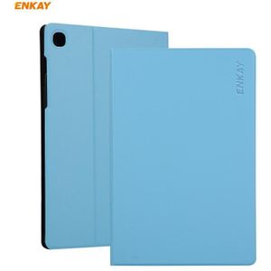 For Samsung Galaxy Tab A7 10.4 2020 T500 / T505 ENKAY Horizontal Flip PU Leather + TPU Smart Case with Holder & Sleep / Wake-up Function(Light Blue)