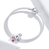 S925 Sterling Silver Pendant to Mom Beads DIY Bracelet Necklace Accessories