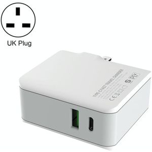 LDNIO A4403C 30W PD + Auto-id Foldable Fast Travel Charger with 1m 8 Pin Cable  UK Plug