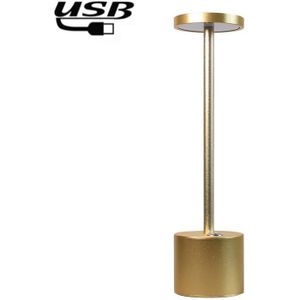 JB-TD003 I-Shaped Table Lamp Creative Decoration Retro Dining Room Bar Table Lamp  Specification: USB(Champagne Gold)