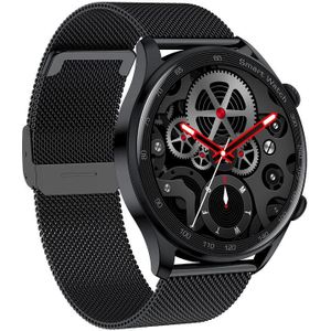 AK32 1 36 inch IPS Touch Screen Smart Watch  ondersteuning Bluetooth -oproep/Blood Oxygen Monitoring  Style: Steel Watch Band (Black)