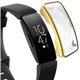 For Fitbit Inspire/ Inspire HR Full Coverage Plating TPU Watch Case(Gold)