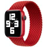 Metal Head Braided Nylon Solid Color Replacement Strap Watchband For Apple Watch Series 6 & SE & 5 & 4 40mm / 3 & 2 & 1 38mm  Size:XS 128mm(Red)