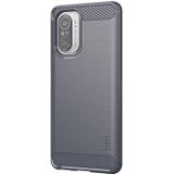 Voor Xiaomi Redmi Note 11t Pro 5G / 11T Pro plus 5G Mofi Gentles -serie geborstelde textuur Koolstofvezel Zachte TPU -behuizing