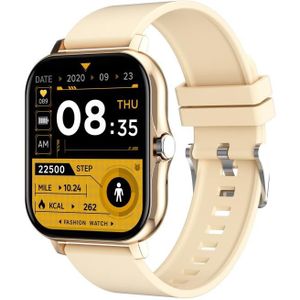 GT20 1.69 inch TFT Screen IP67 Waterproof Smart Watch  Support Music Control / Bluetooth Call / Heart Rate Monitoring / Blood Pressure Monitoring  Style:Silicone Strap(Gold)