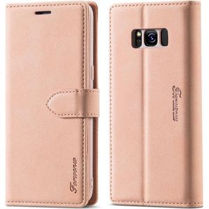 For Samsung Galaxy S8 Forwenw F1 Series Matte Strong Magnetism Horizontal Flip Leather Case with Holder & Card Slots & Wallet & Photo Frame(Rose Gold)