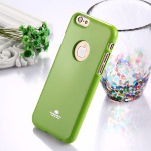 GOOSPERY JELLY CASE for iPhone 6 Plus & 6s Plus TPU Glitter Powder Drop-proof Protective Back Cover Case (Green)