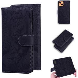 Tijger embossing patroon horizontale flip lederen tas met houder & kaart slots & portefeuille voor iphone 13 mini