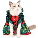 Christmas Creative Pet Clothes Turned Into Funny Cat Christmas Dress  Size: L