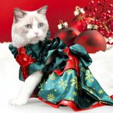 Christmas Creative Pet Clothes Turned Into Funny Cat Christmas Dress  Size: L